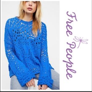 Free people traveling Crocheted sweater